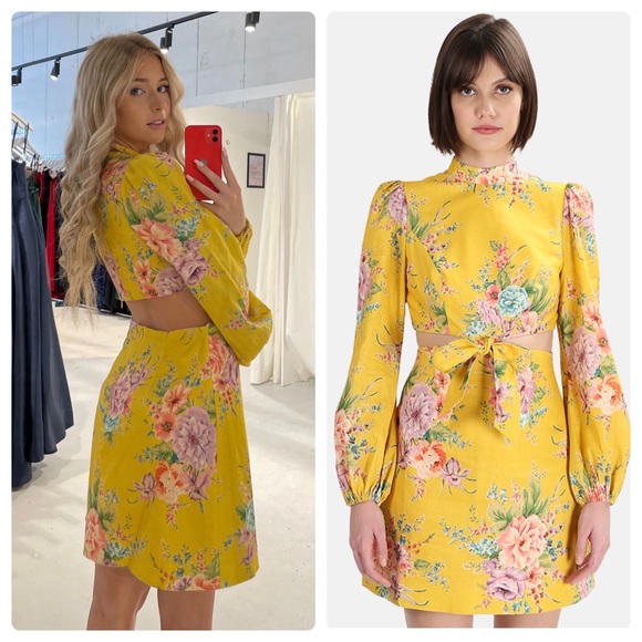 ZIMMERMANN Zinnia Bow Cut Out Mini Dress - Picture 9 of 16